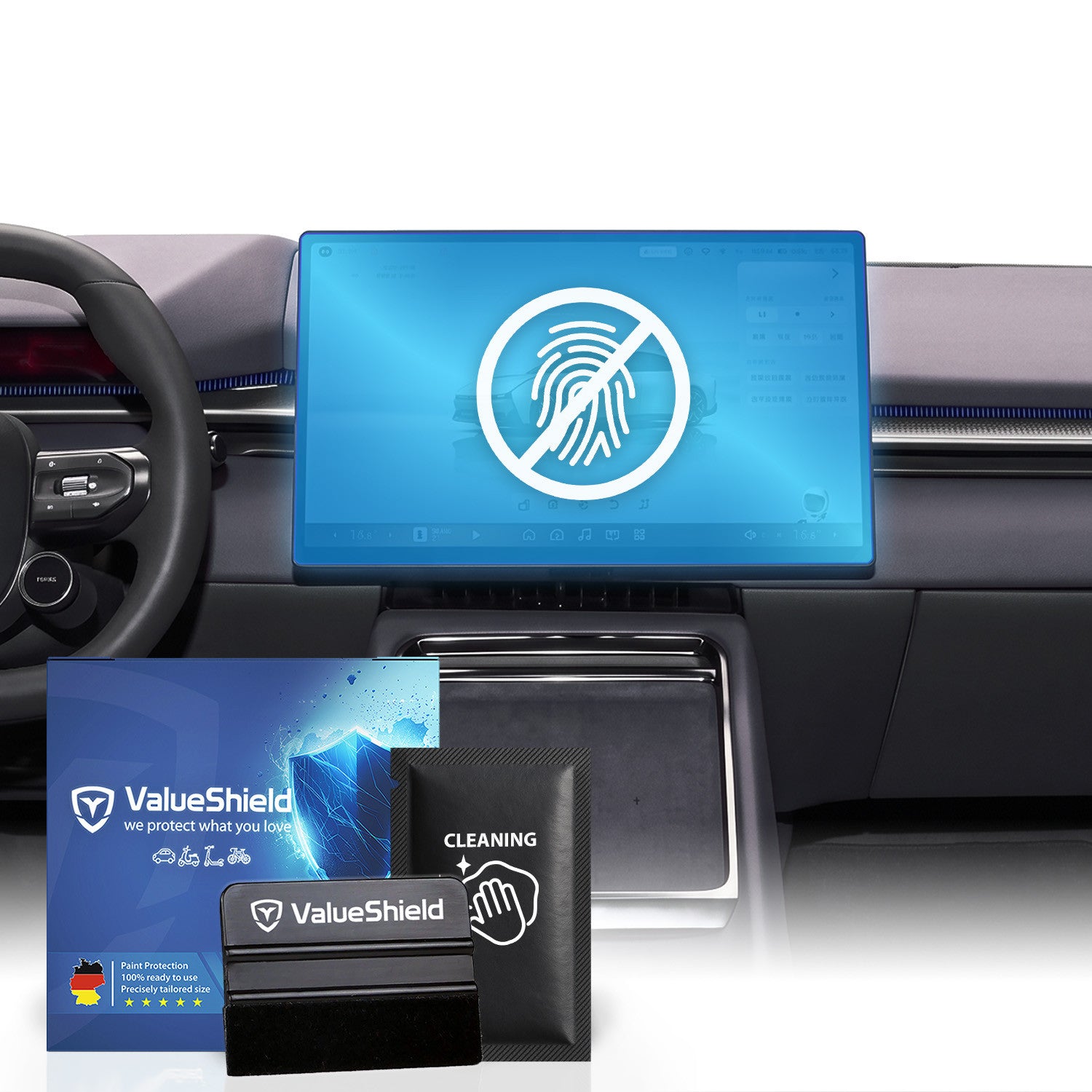 Anti-Fingerprint Displayschutzfolie passend für Xpeng P7+ 2026-2031 Limousine