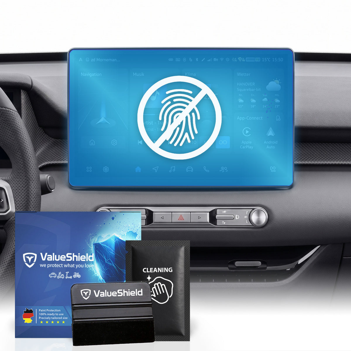 Anti-Fingerprint Displayschutzfolie passend für MG S5 2025-2030 (5-Türer SUV)