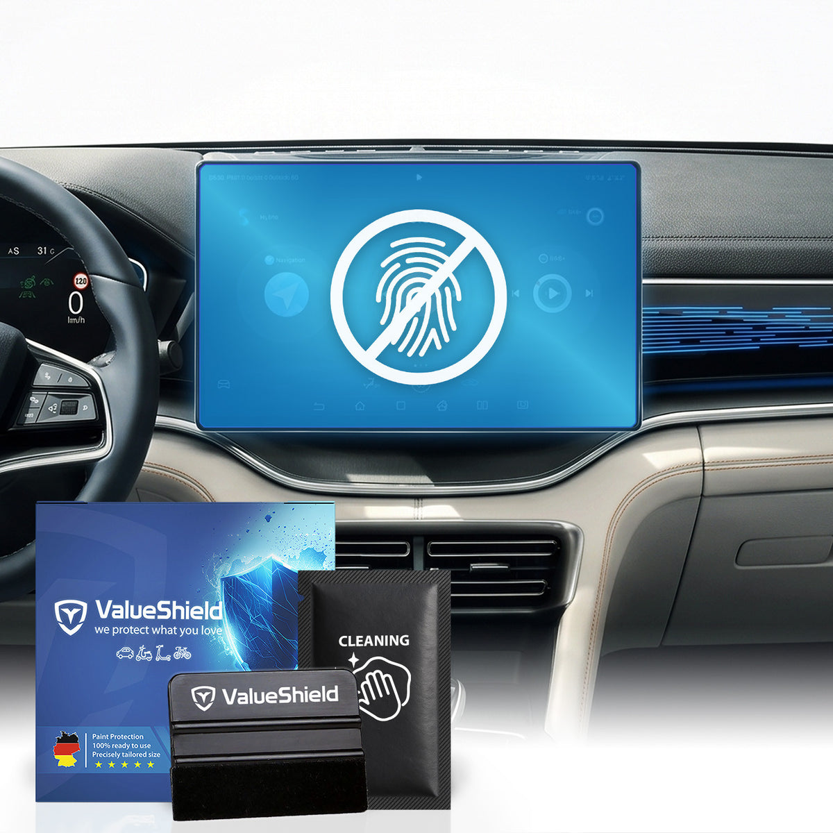Anti-Fingerprint Displayschutzfolie passend für BYD Atto 2 2025-2031 (5-Türer SUV)