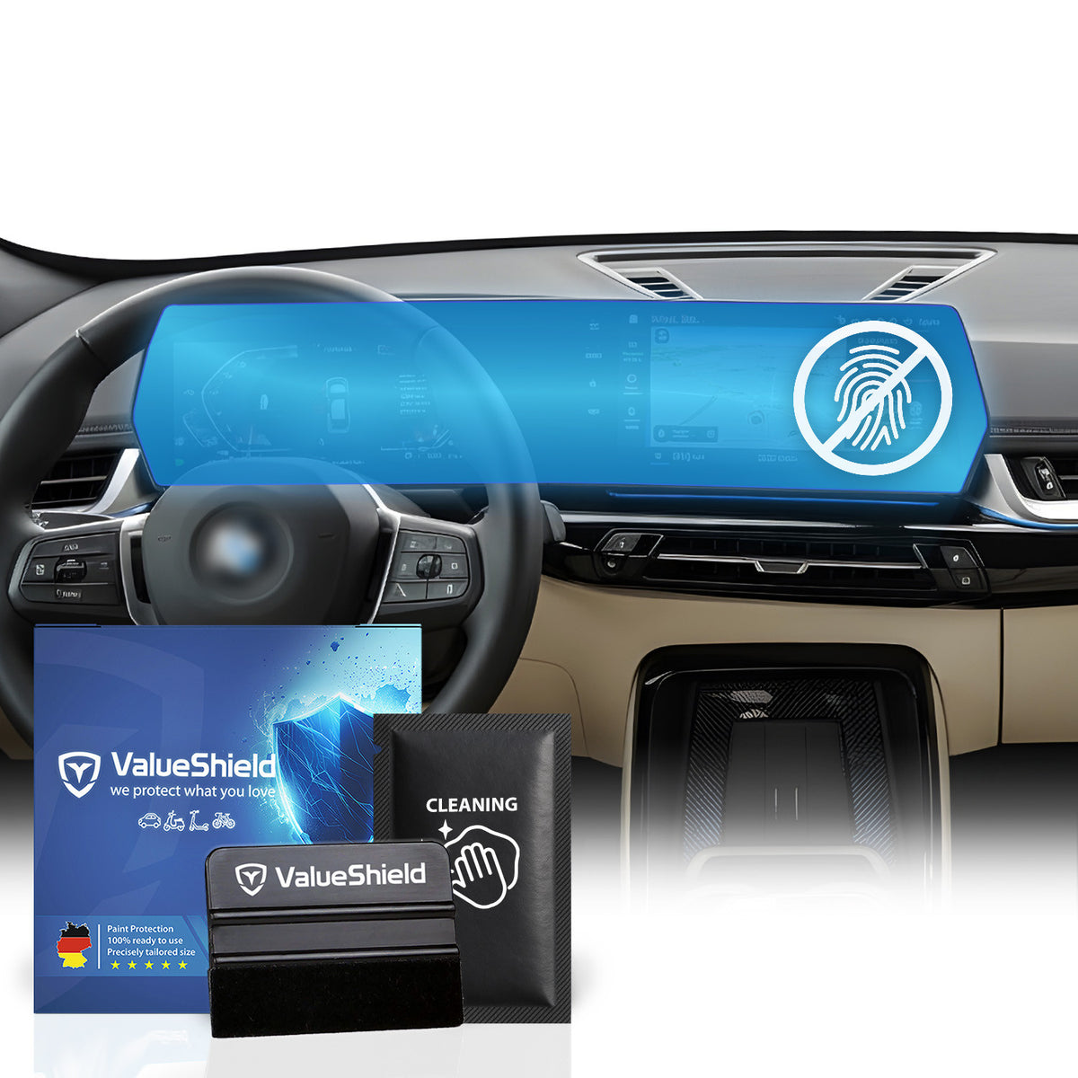 Anti-Fingerprint Displayschutzfolie passend für BMW 2er & M2 U06 AT Active Tourer 2021-2028 (5-Türer MiniVan)