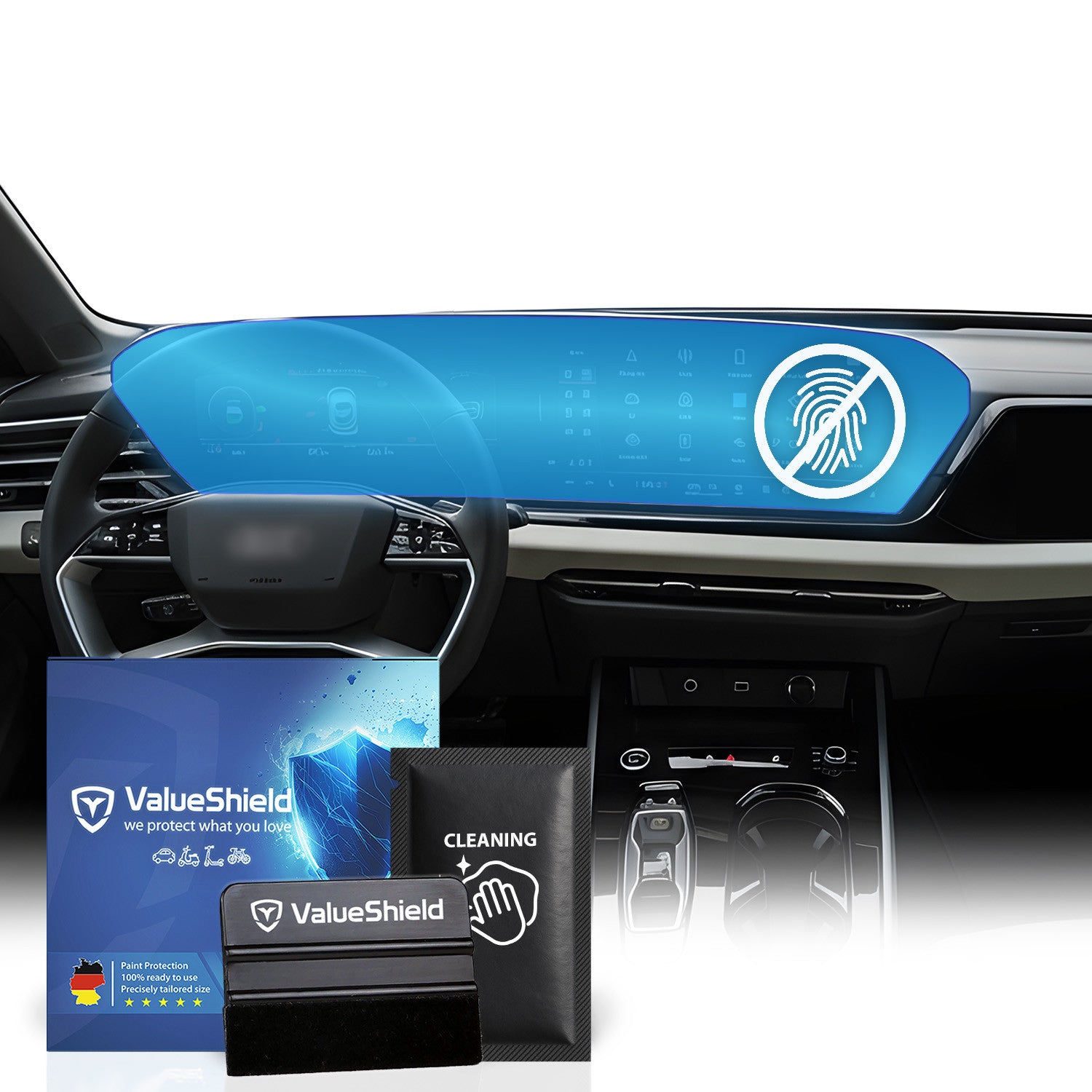 Anti-Fingerprint Displayschutzfolie passend für Audi A6 GH Sportback e-tron 2024-2031 (5-Türer Limousine)