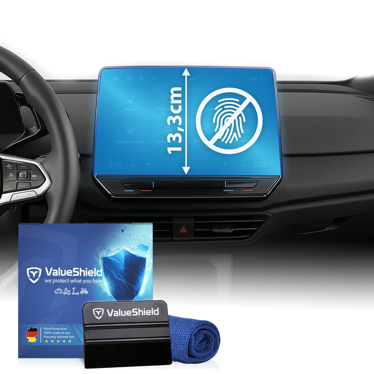 Anti-Fingerprint Displayschutzfolie passend für VW ID Buzz 2022-2027