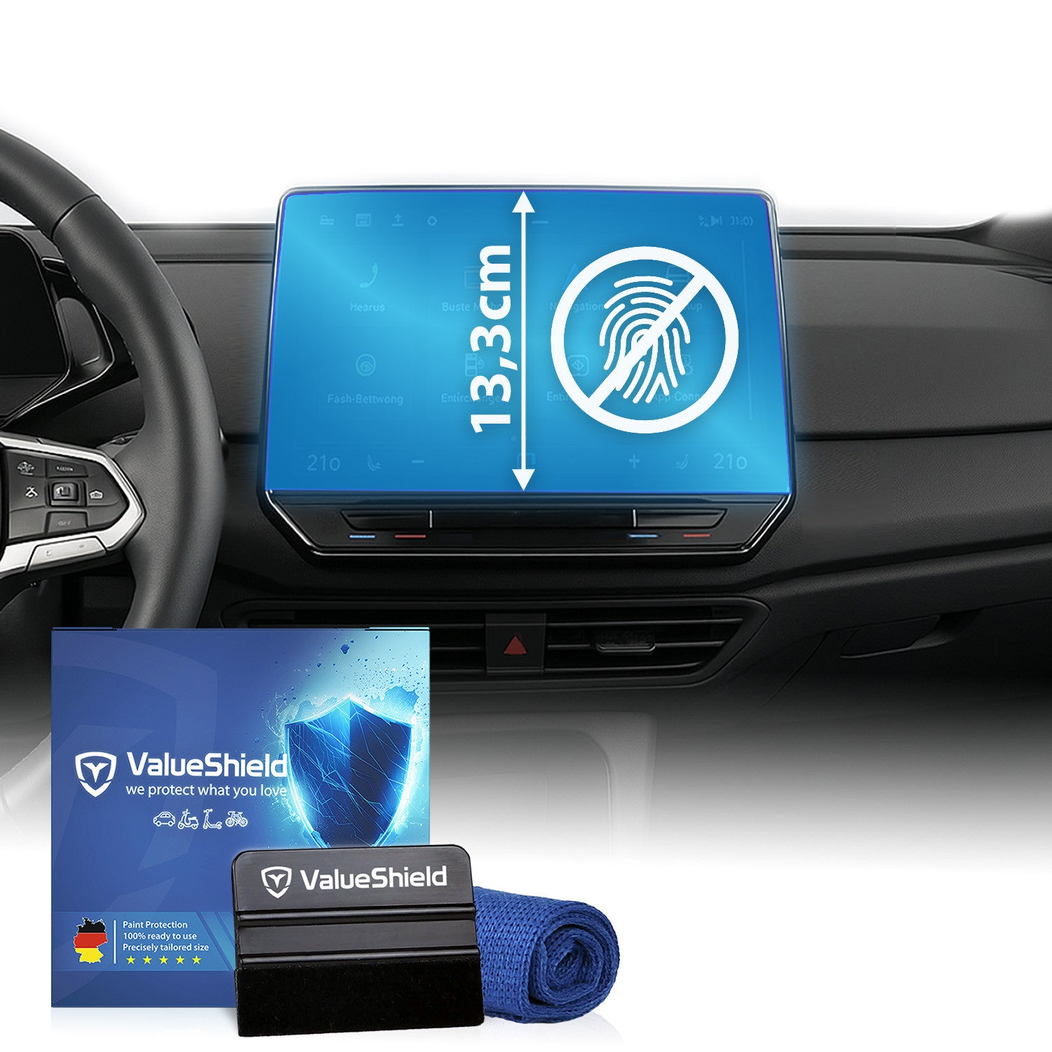 Anti-Fingerprint Displayschutzfolie passend für VW ID.5 2022-2028 (5-Türer SUV-Coupe)