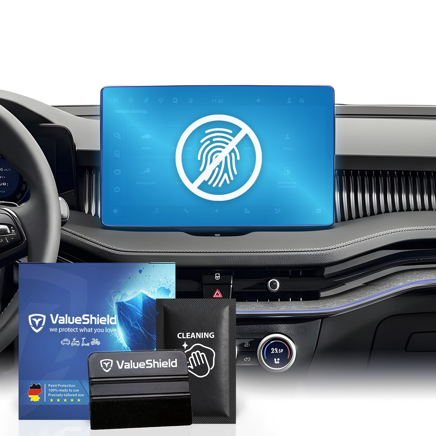 Anti-Fingerprint Displayschutzfolie passend für Skoda Superb 4 (3Y) 2024-2030 (5-Türer Kombi)