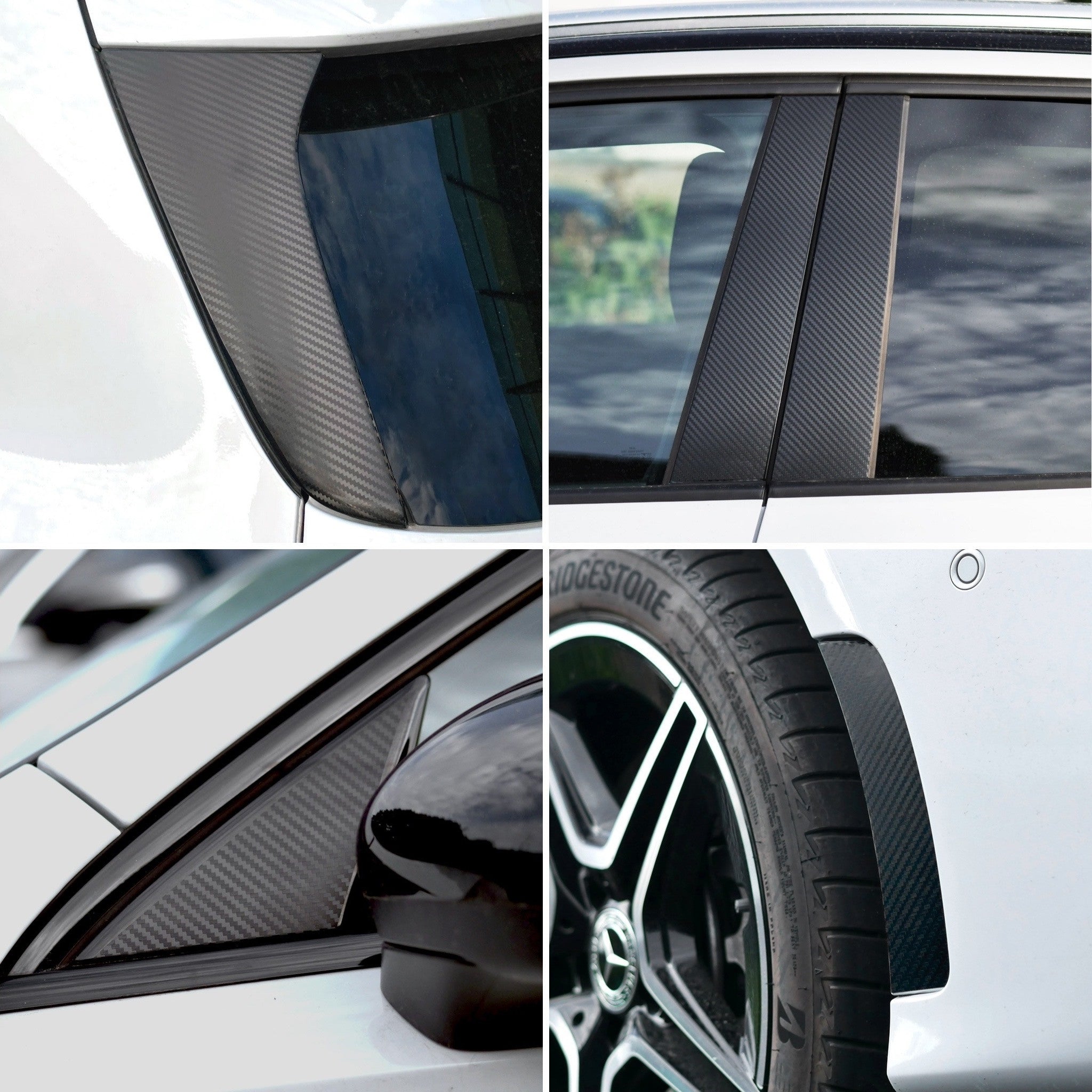 Zierleistendekor passend für Mercedes CLA X117 Shooting Break 2015-2019 (5-Türer Kombi) Blende B-Säule Tür