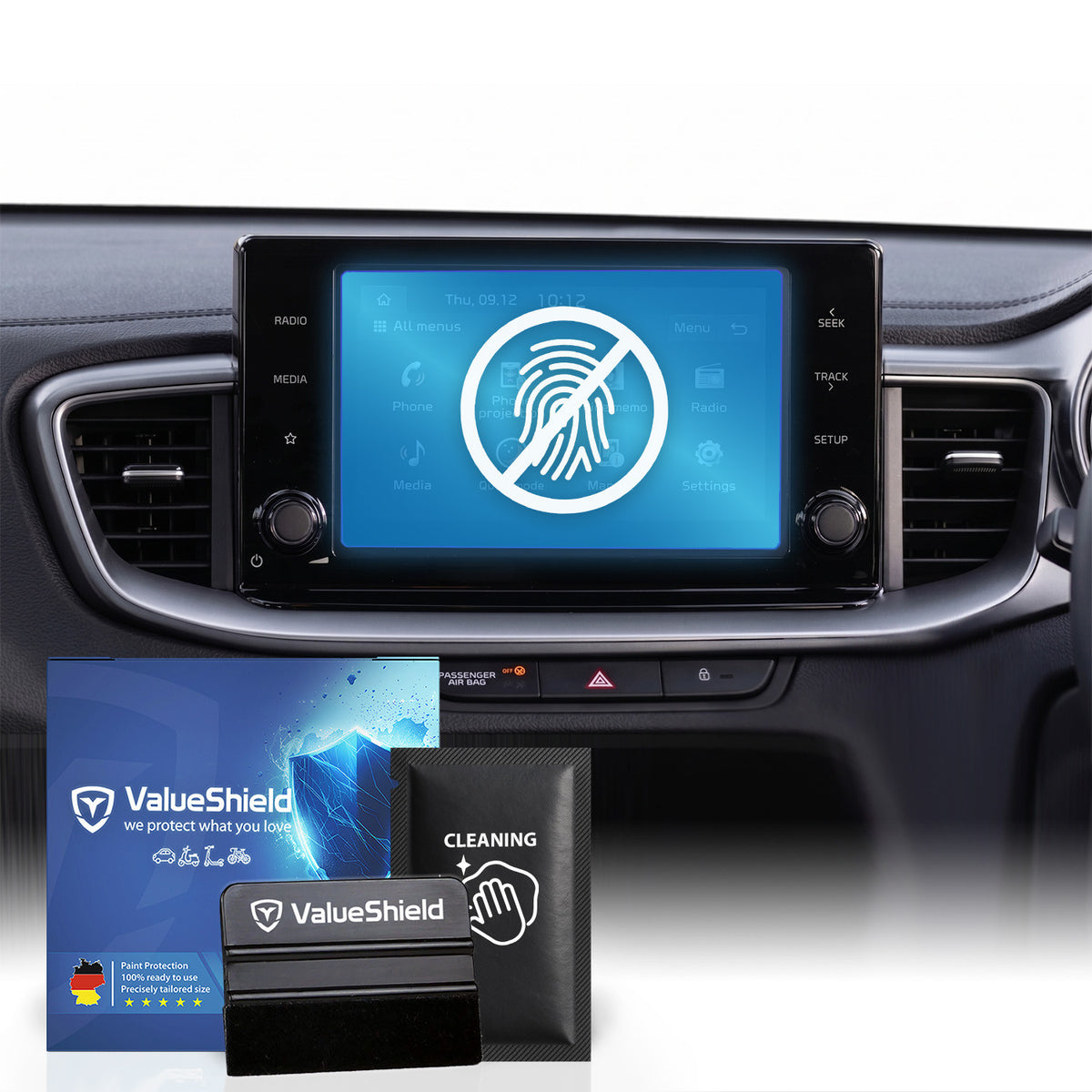 Anti-Fingerprint Displayschutzfolie passend für Kia XCeed 3 (CD) 2019-2025 (4-Türer Kompakt)