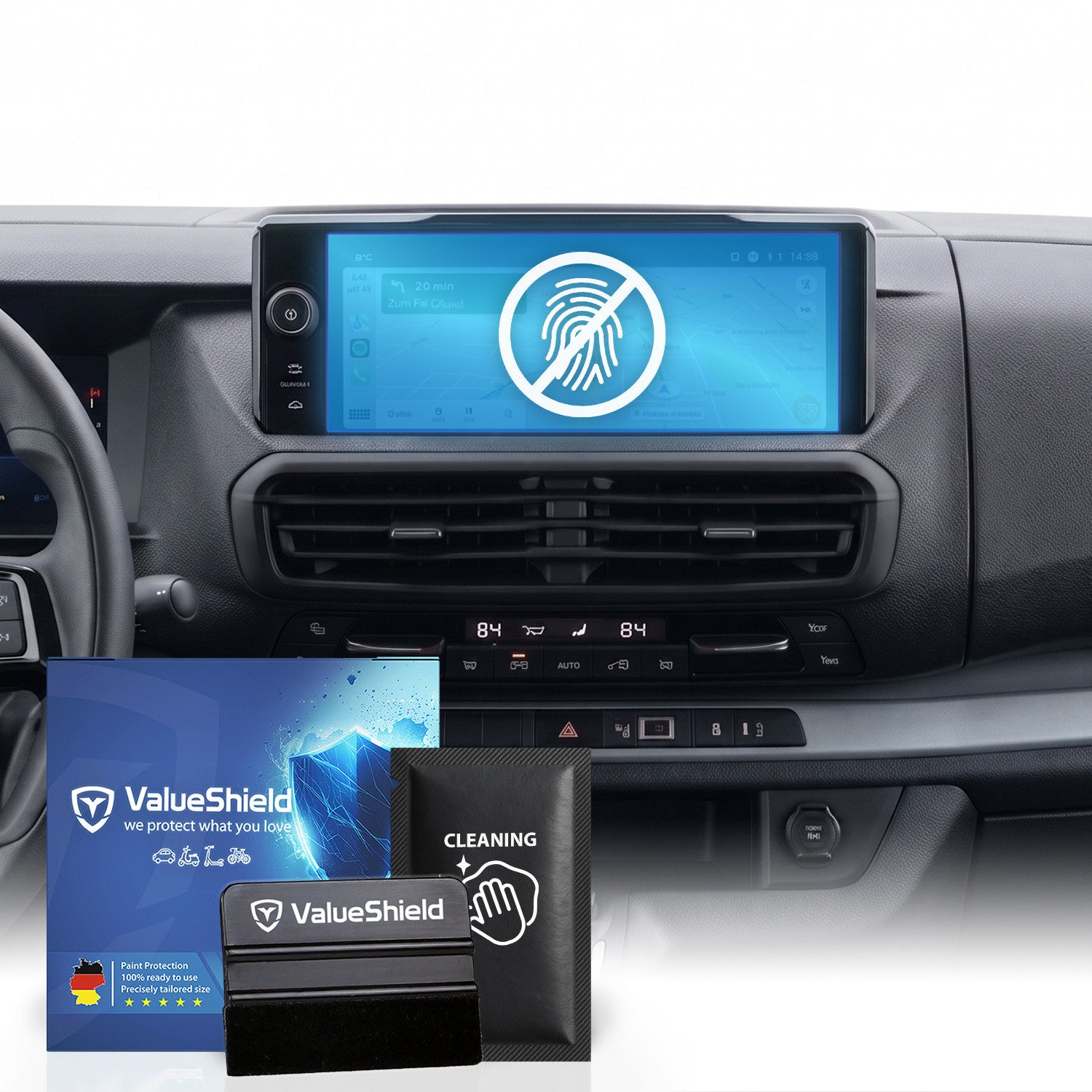 Anti-Fingerprint Displayschutzfolie passend für Opel Zafira D Life 2019-2027 (5-Türer Minivan)