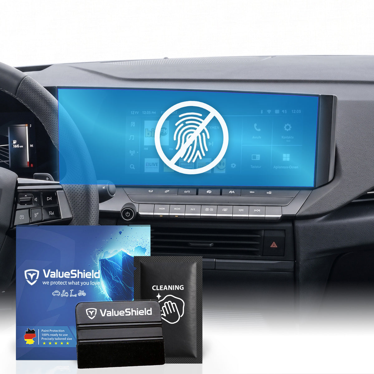 Anti-Fingerprint Displayschutzfolie passend für Opel Astra L 2022-2028 (5-Türer Kompakt)