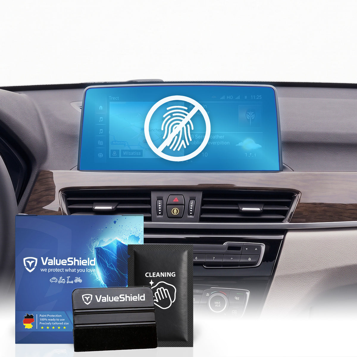 Anti-Fingerprint Displayschutzfolie passend für BMW X2 F39 2018-2023 (5-Türer Crossover SUV)
