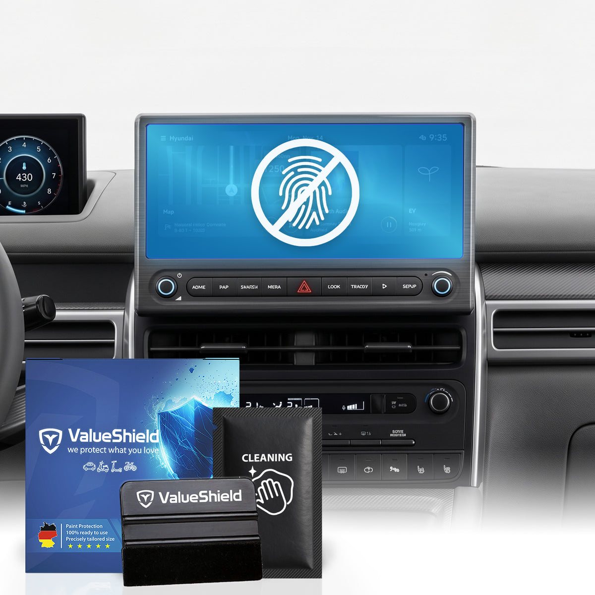 Anti-Fingerprint Displayschutzfolie passend für Hyundai Staria 2021-2028 (5-Türer Kleinbus)