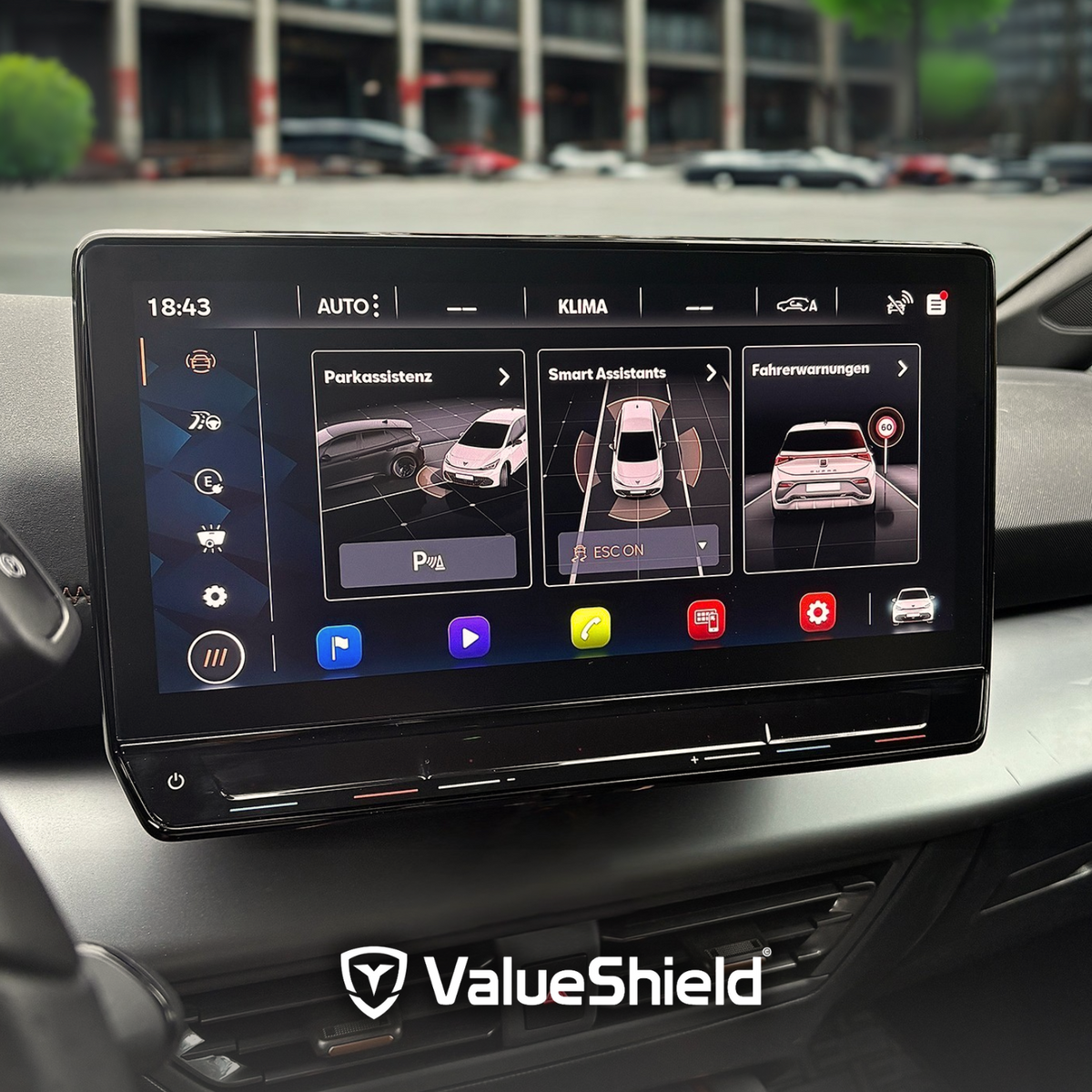 Anti-Fingerprint Displayschutzfolie passend für Audi A6 GH Avant etron 2024-2031 (5-Türer Kombi)
