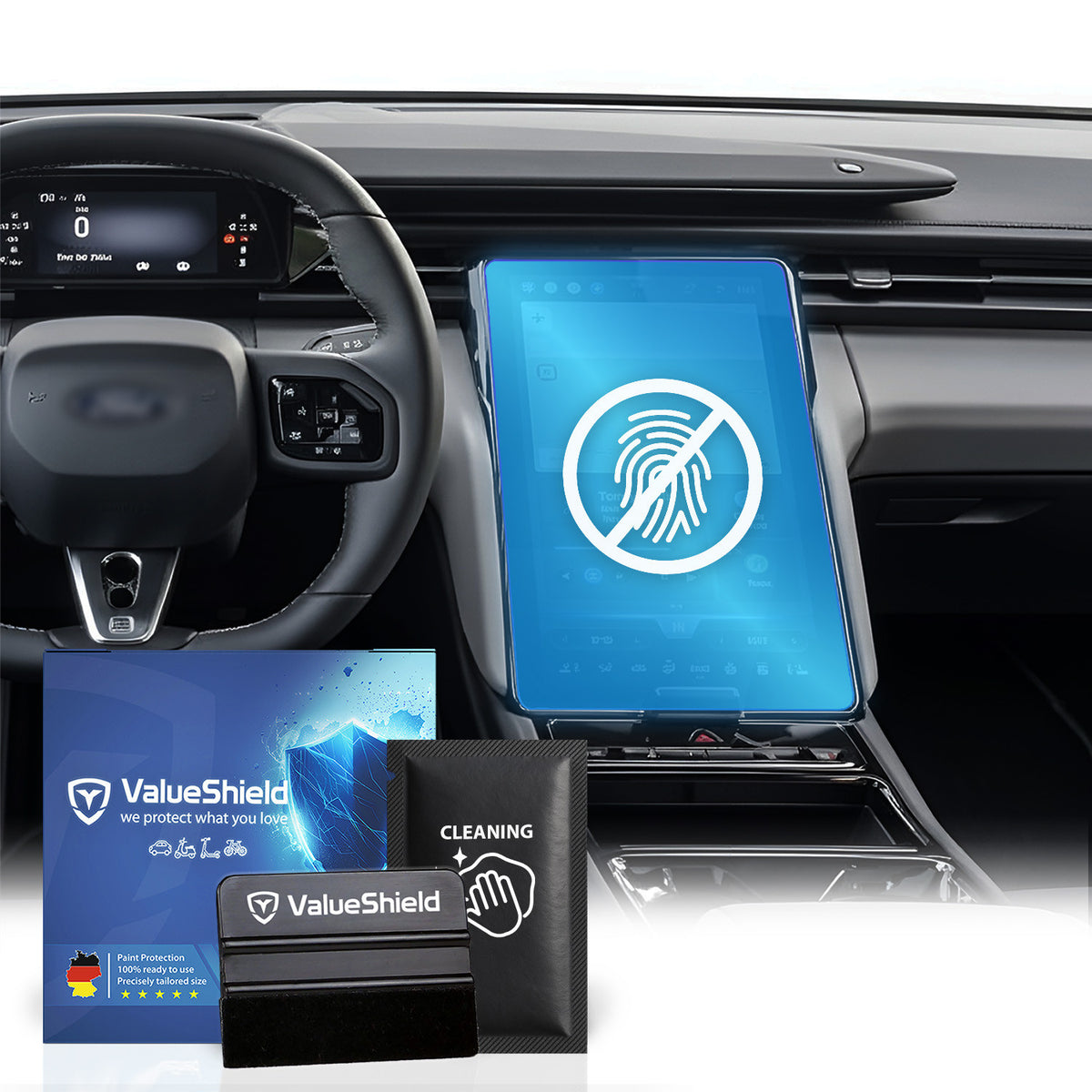 Anti-Fingerprint Displayschutzfolie passend für Ford Explorer Facelift 2024-2027 (SUV)
