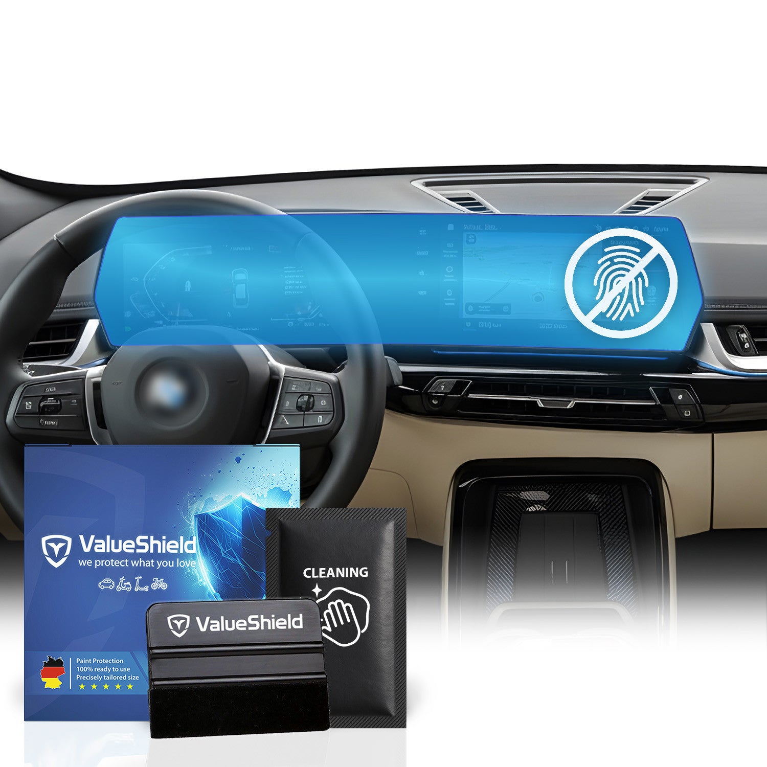 Anti-Fingerprint Displayschutzfolie passend für BMW 1er F70 2024-2031 (5-Türer Kompakt)