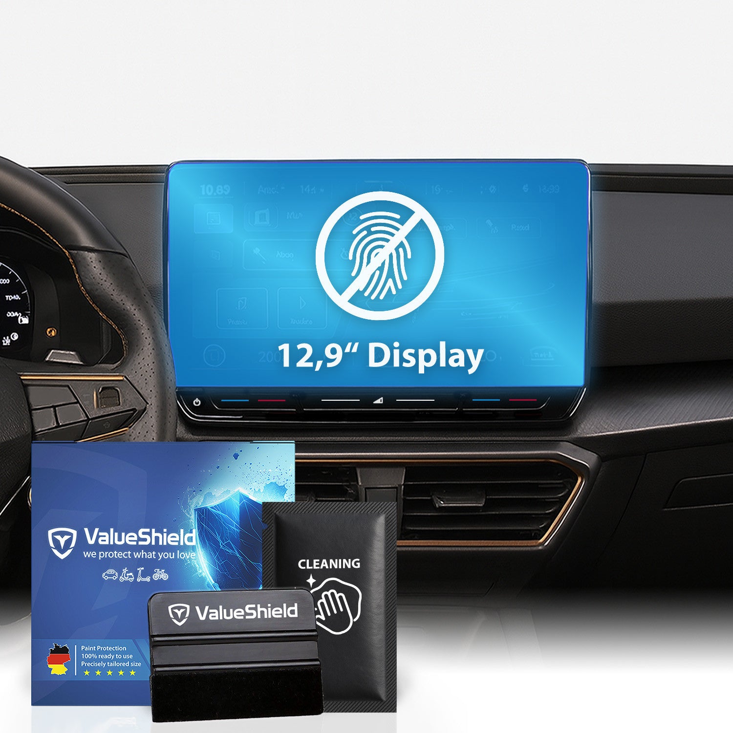 Anti-Fingerprint Displayschutzfolie passend für Seat Leon 4 Sportstourer ST (KL) 2020-2027 (5-Türer Kombi)