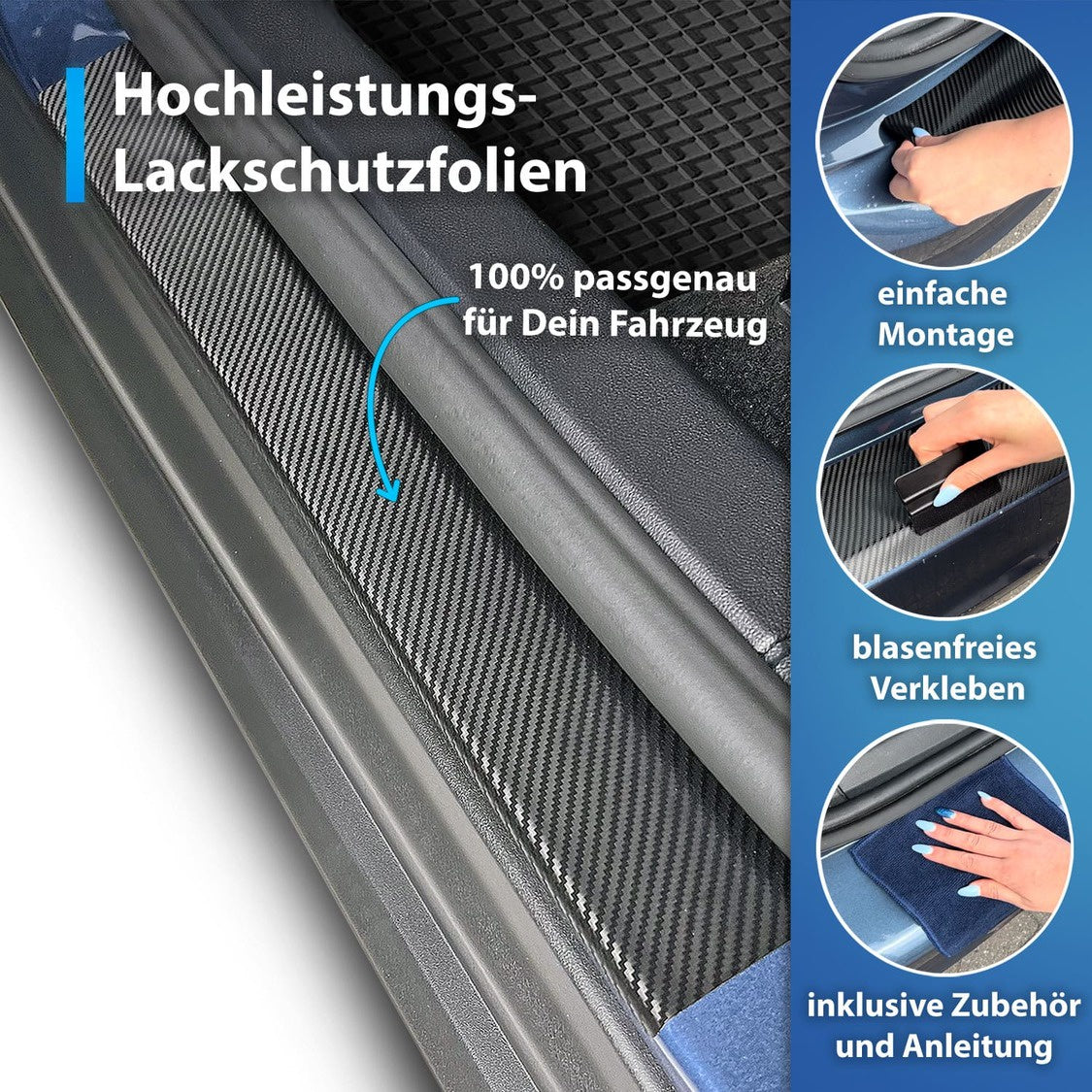 Einsteigsleistenschutz (alle Türen) passend für BMW X1 U11 2022-2028 (5-Türer Kompakt SUV)