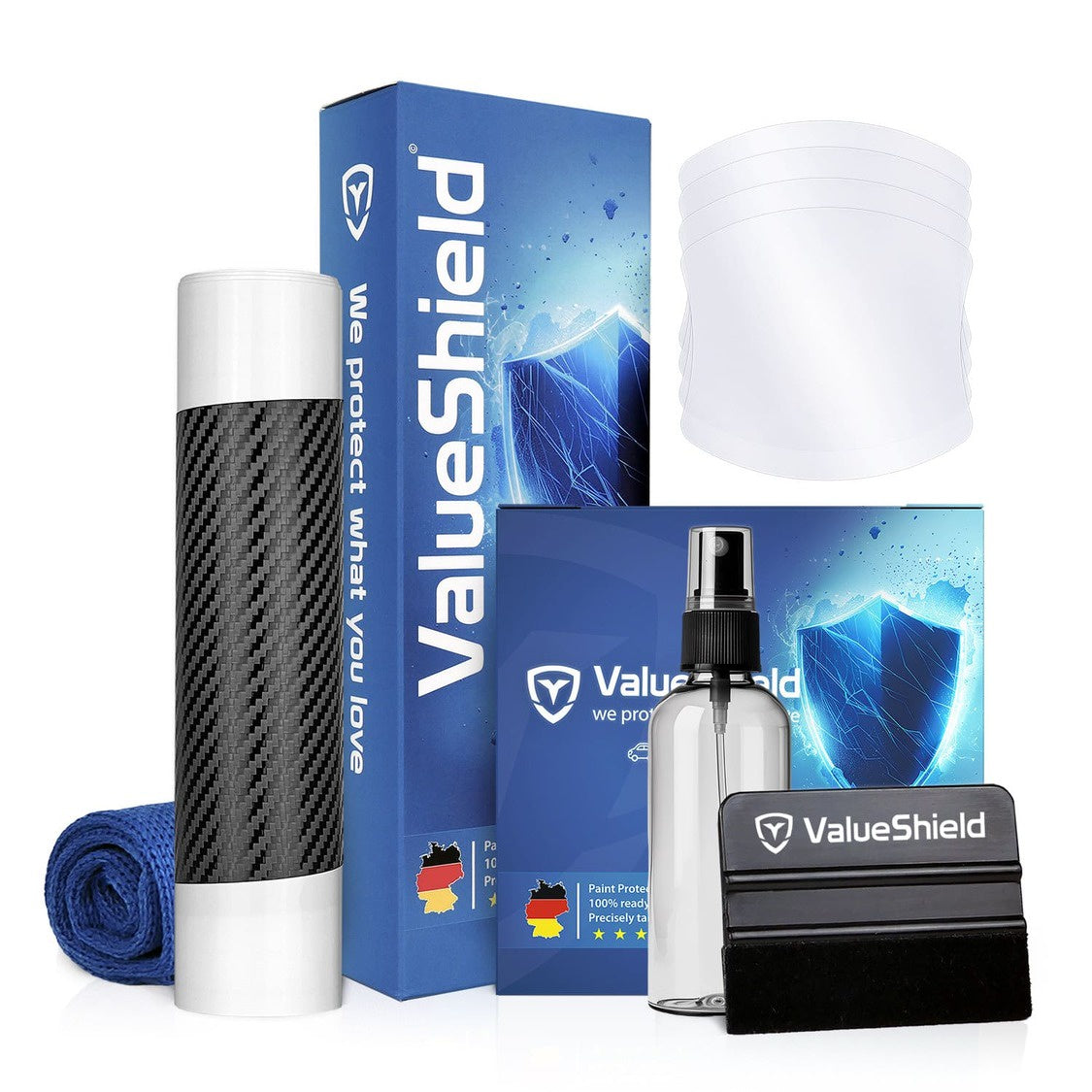Films de protection de peinture combinés XL adaptés à la Skoda Scala 2019-2027 (break 5 portes) + kit complémentaire universel