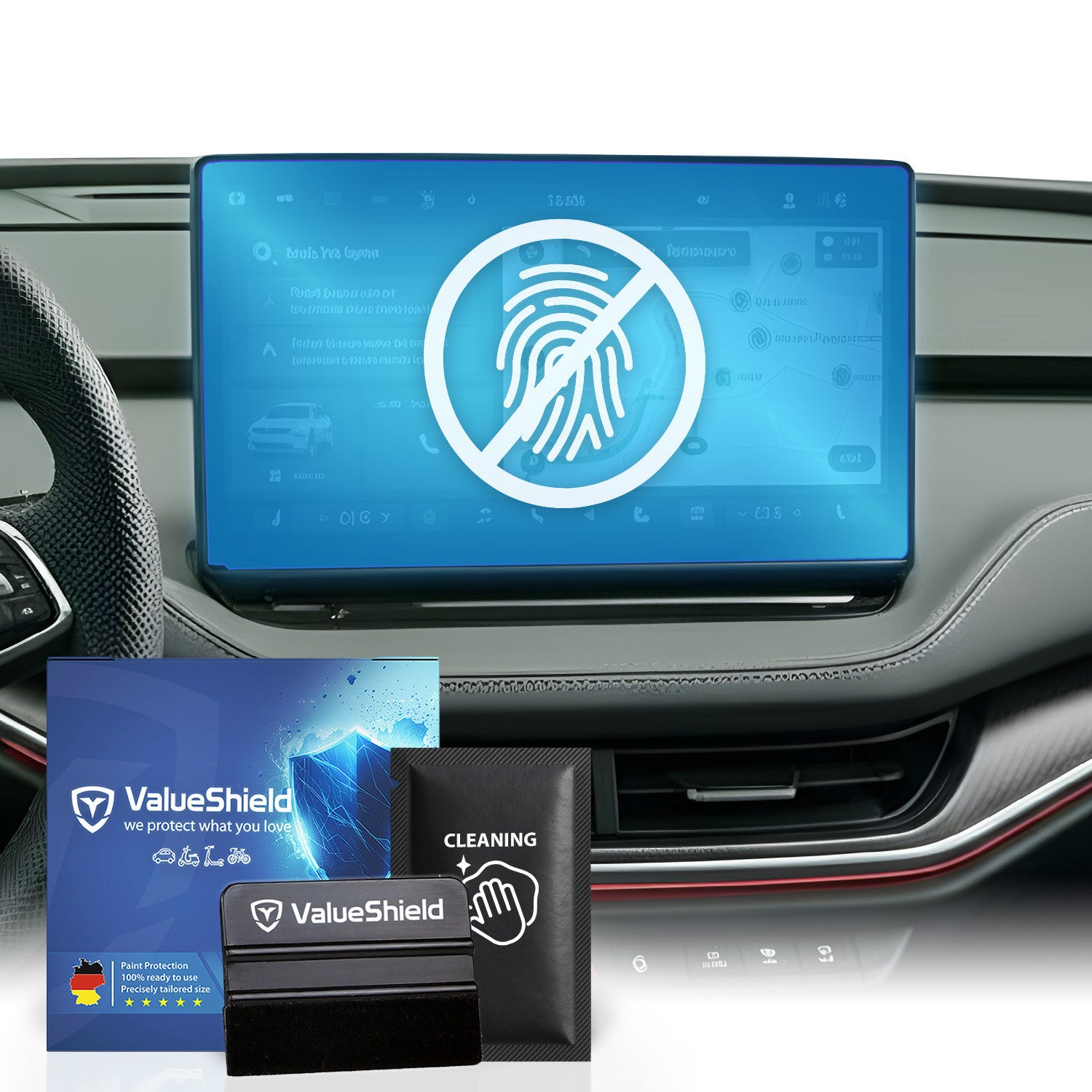 Anti-Fingerprint Displayschutzfolie passend für Skoda Superb 4 (3Y) 2024-2030 (5-Türer Limousine)