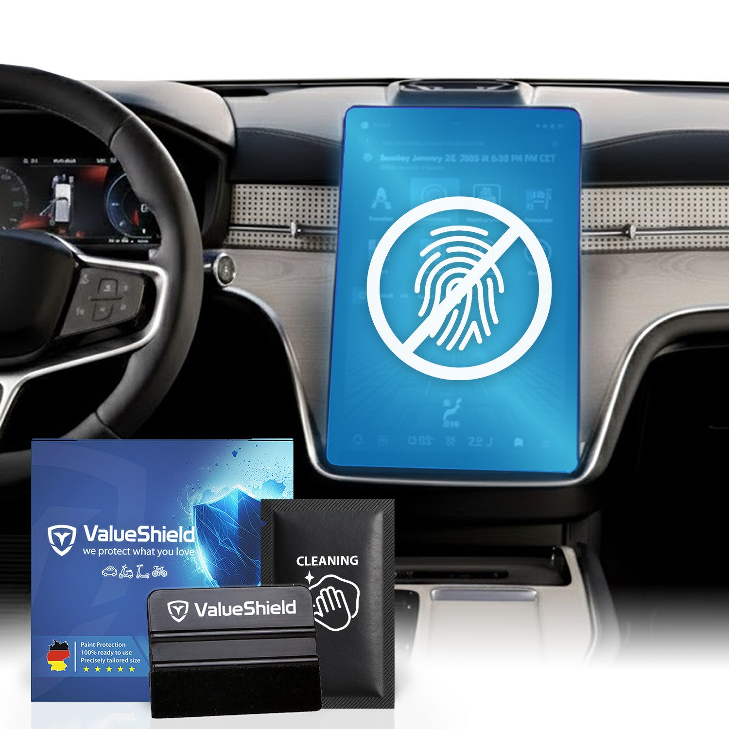 Anti-Fingerprint Displayschutzfolie passend für Polestar 3 2024-2030 (5-Türer SUV)