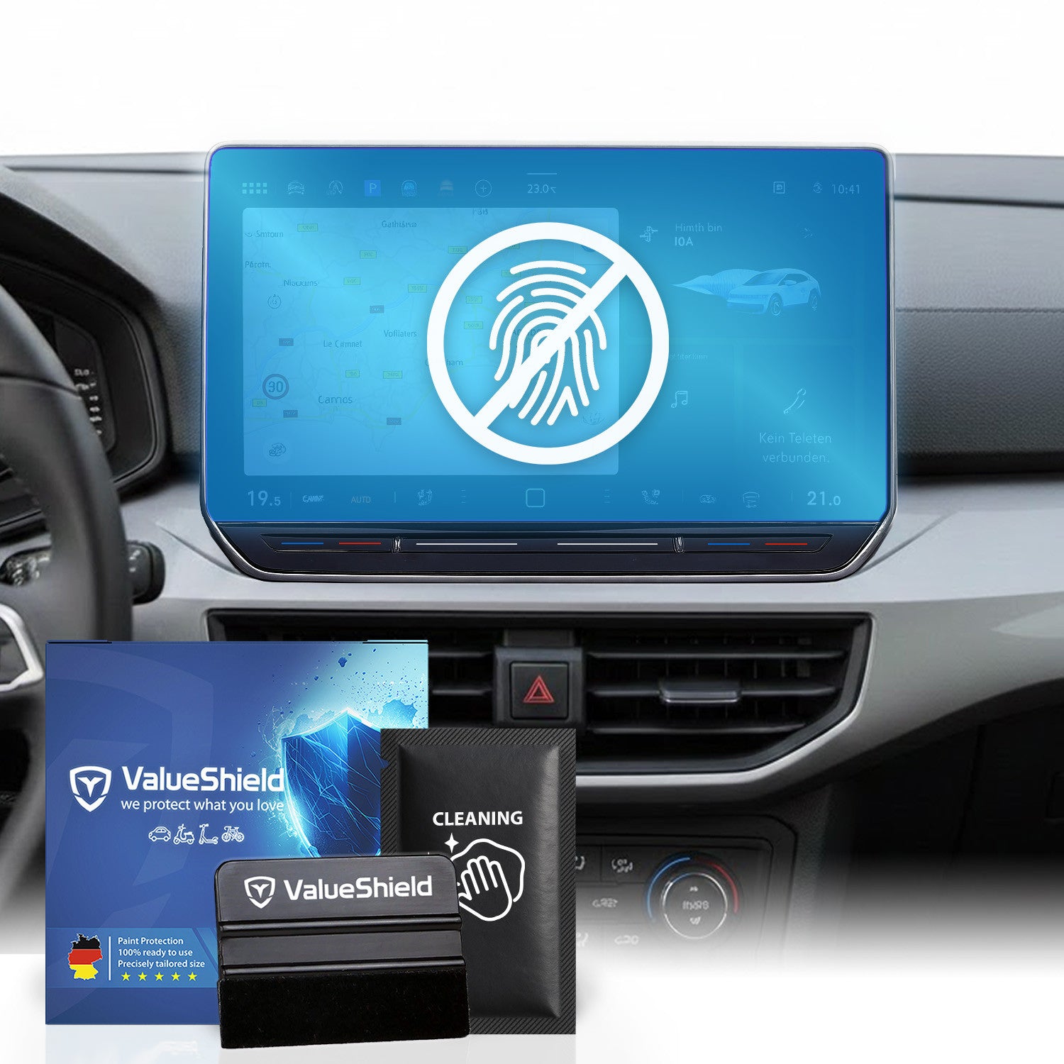 Anti-Fingerprint Displayschutzfolie passend für Seat Leon 4 SC (KL) 2020-2027 (5-Türer Kompakt)