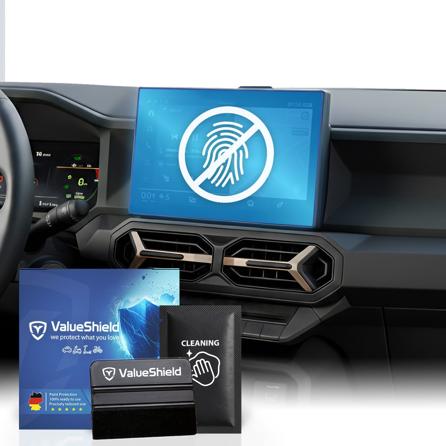 Anti-Fingerprint Displayschutzfolie passend für Dacia Jogger 2021-2028 (5-Türer Kombi)